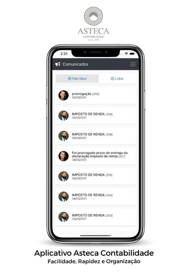 App Asteca Contabilidade Avisos